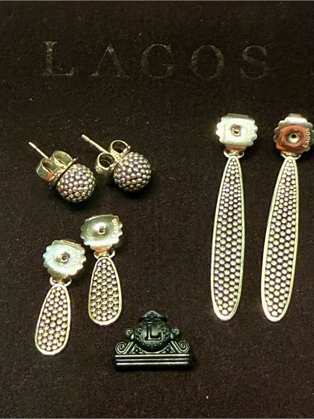 LAGOS Silver Dot Drop & Stud Earring Set - Polished Silver